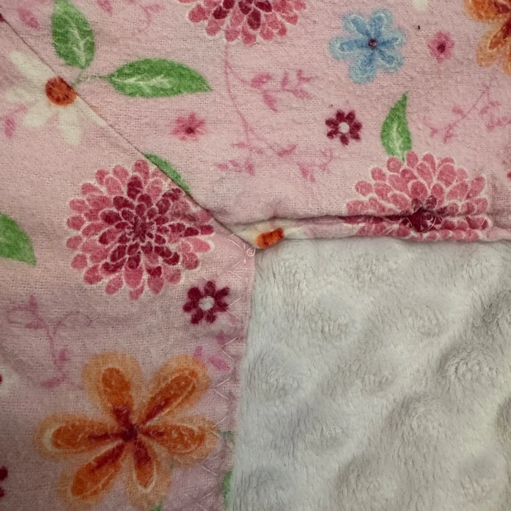 Floral Butterfly Baby Blanket with Georgia on it
